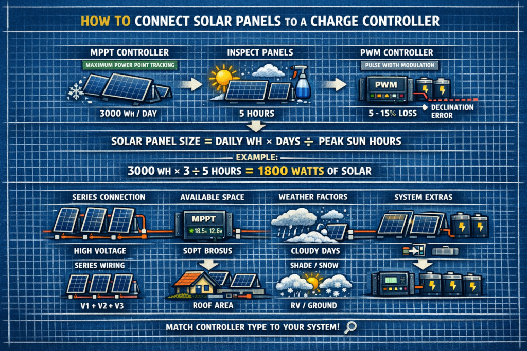 How to Connect Solar Panels to a Charge Controller (MPPT vs PWM)