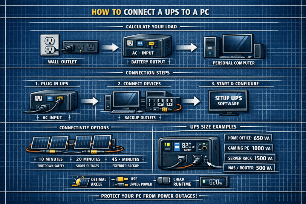 How to Connect a UPS to a PC – Safe Setup & Power Protection Guide