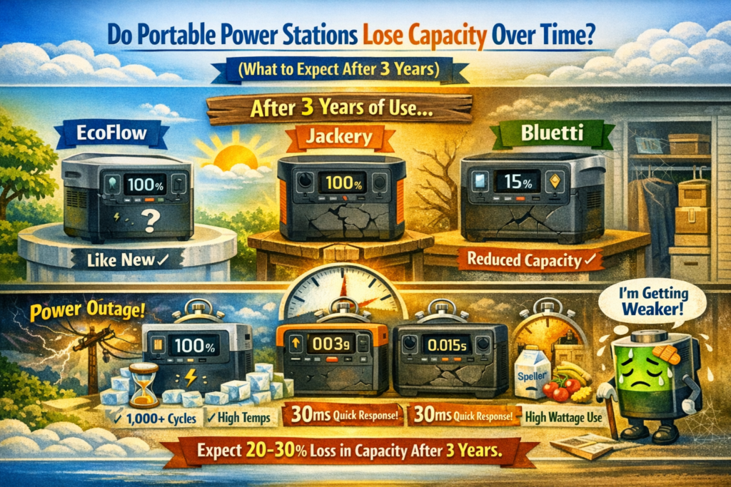 Do Portable Power Stations Lose Capacity Over Time (What to Expect After 3 Years)
