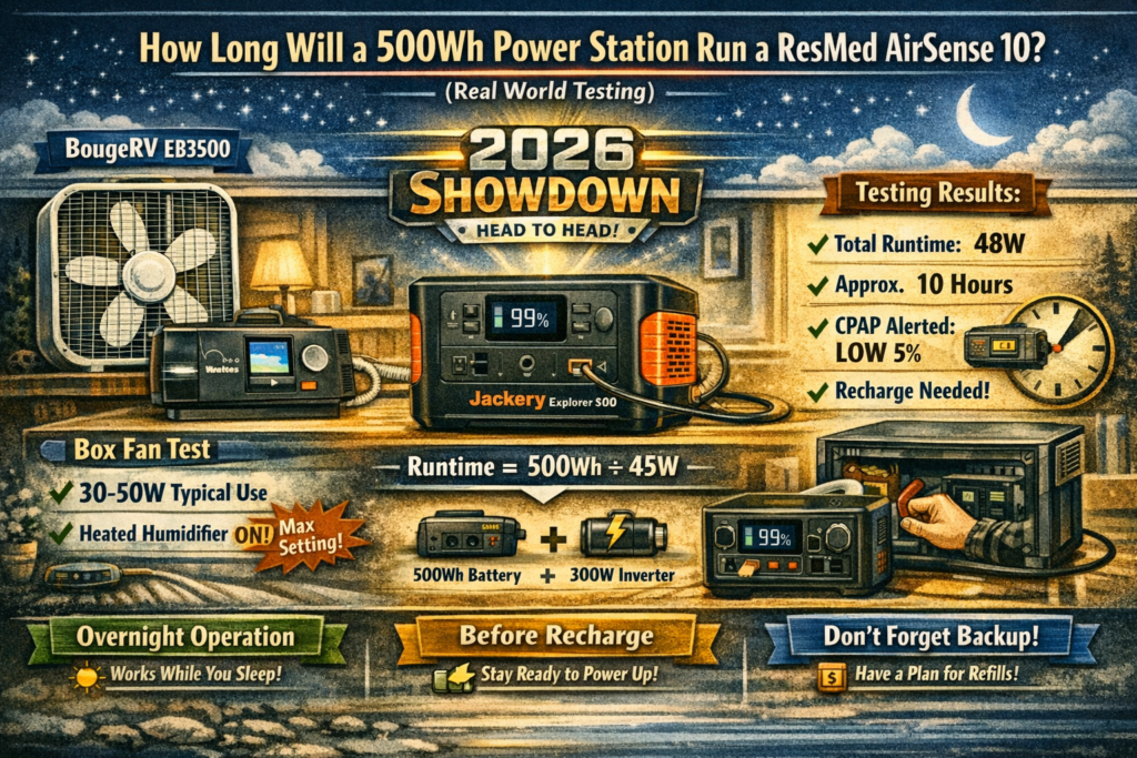 How Long Will a 500Wh Power Station Run a ResMed AirSense 10