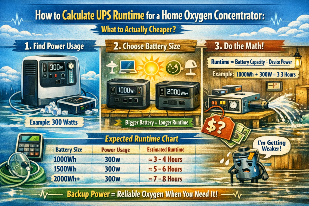 How to Calculate UPS Runtime for a Home Oxygen Concentrator