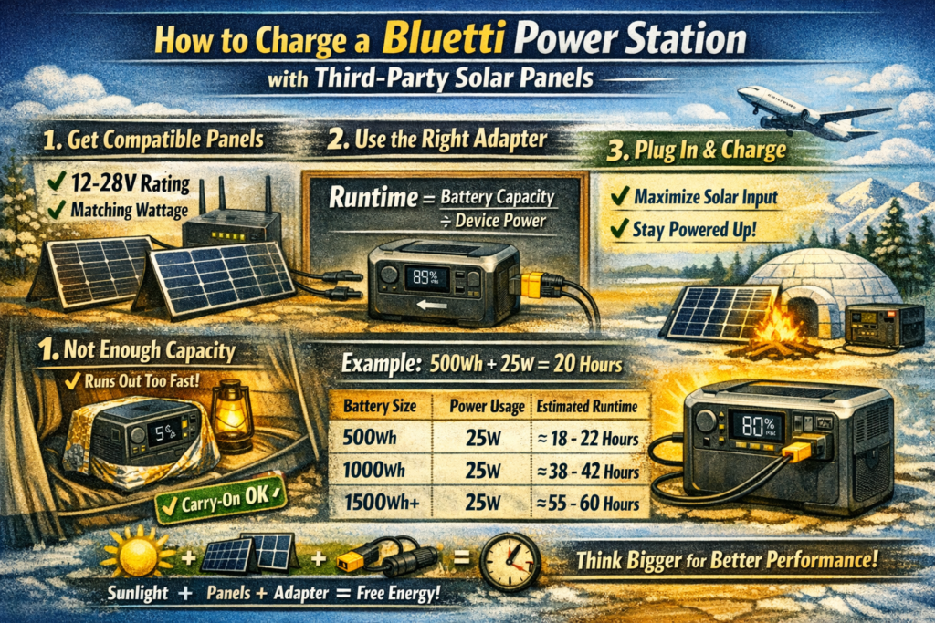 How to Charge a Bluetti Power Station with Third-Party Solar Panels