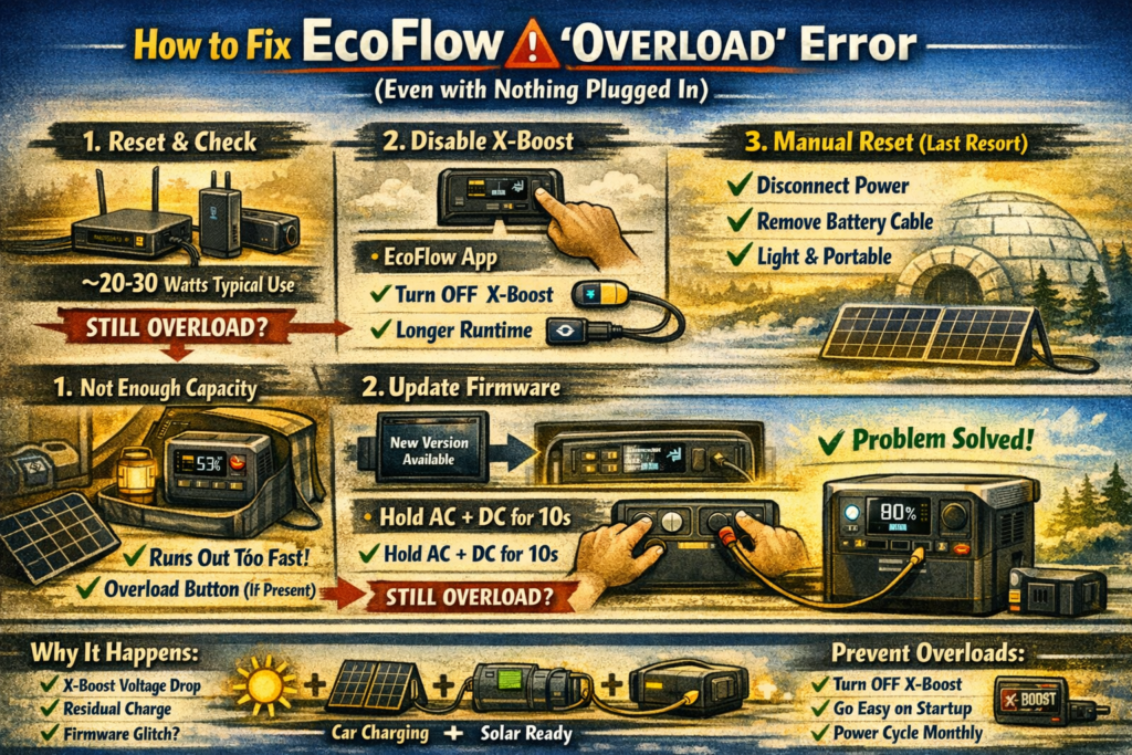 How to Fix EcoFlow Overload Error (Even with Nothing Plugged In)