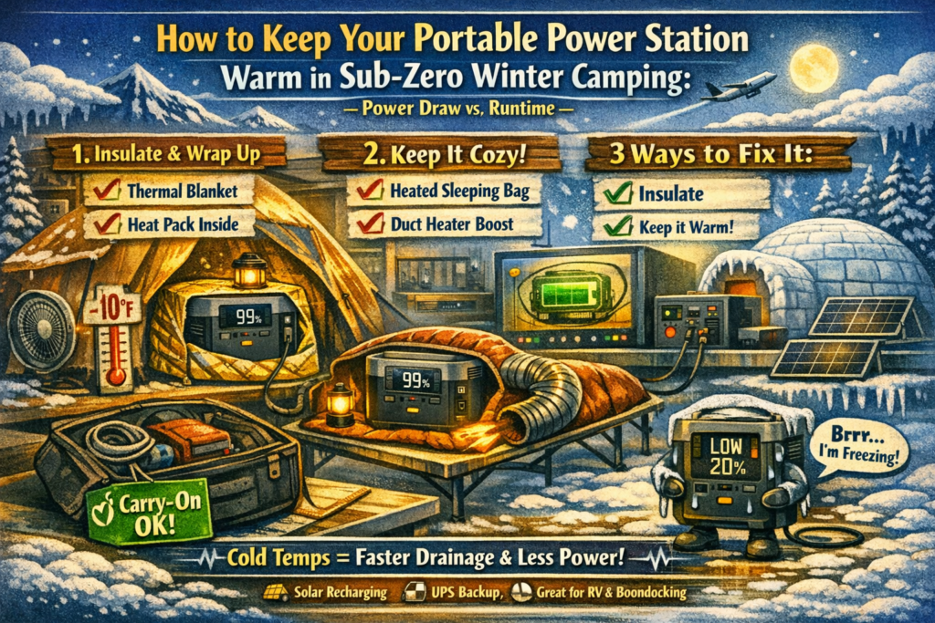 How to Keep Your Portable Power Station Warm in Sub-Zero Winter Camping