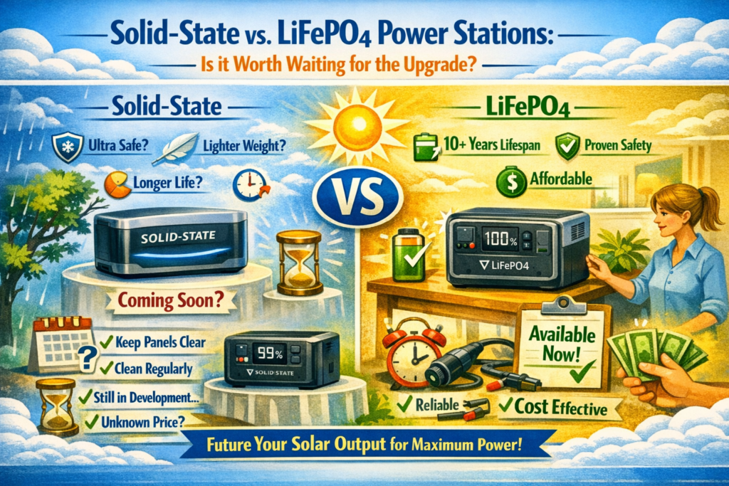 Solid-State vs. LiFePO4 Power Stations Is it Worth Waiting for the Upgrade create a fresh new image